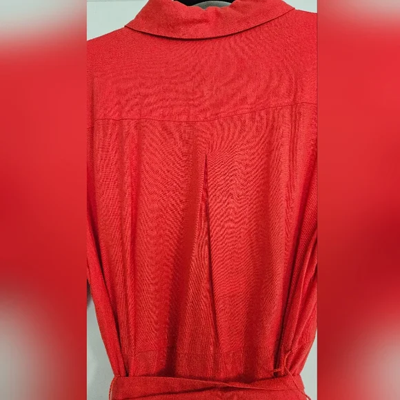 BNWT Red Linen Shirt Dress - Picture 8 of 12